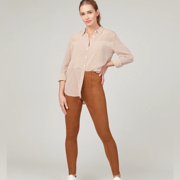 SPANX Pants - Spanx Rich Caramel Faux Suede Leggings M